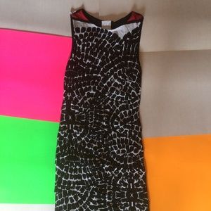 Nicole Miller black white and red sleeveless dress, ladies size M